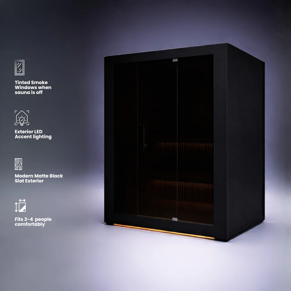 Stealth Cedar Plunge + Forge Full Spectrum Infrared + Red light Sauna (3-4 person) - Image 5